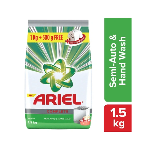 Ariel Complete Detergent Washing Powder, 1 kg Get 500 gm Free - 1500 gm